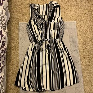 Black and white stripped dress size small by bebop